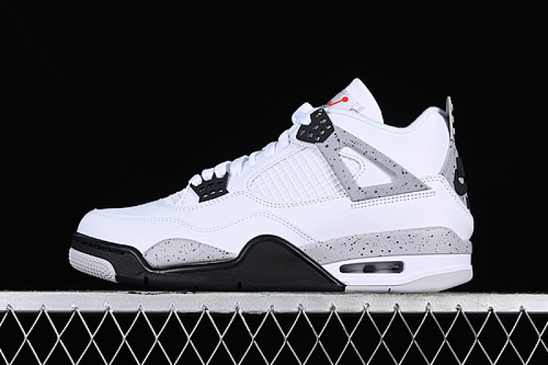 Jordan AIR Jordan 4 RETRO WHITE CEMENT WHITE/BLACK/GREY · 840606-192, photo 1