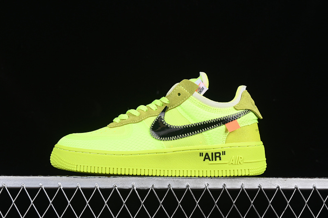 Nike Nike OFF-WHITE X AIR FORCE 1 LOW VOLT/CONE-BLACK-HYPER JADE · AO4606-700, photo 1