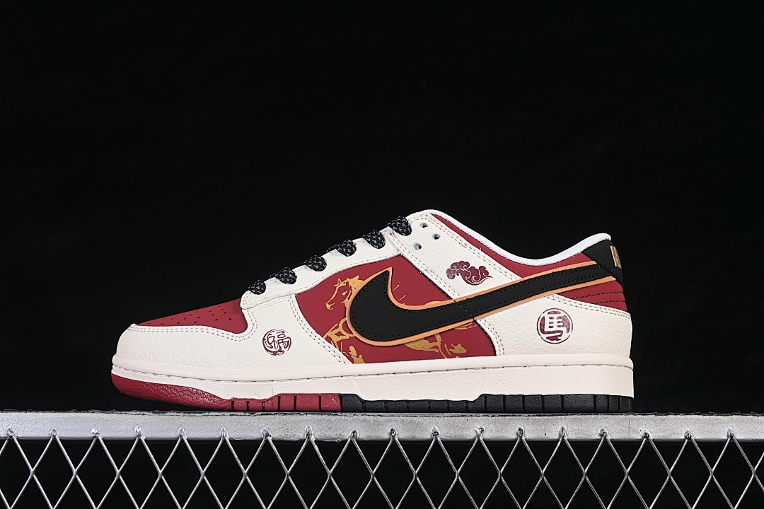 Unbranded [QW5288-113]-[SB DUNK LOW LOW-TOP CASUAL SNEAKERS WHITE/RED/BLACK]-[WOMAN:36-39]-[MAN:40-45], photo 1