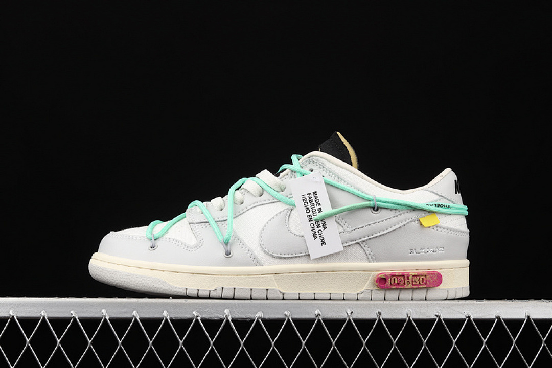 Unbranded [DM1602-114]-[OW X SB DUNK LOW THE 50 WHITE/LIGHT GREY/BLUE]-[WOMAN:36-39]-[MAN:40-45], photo 1
