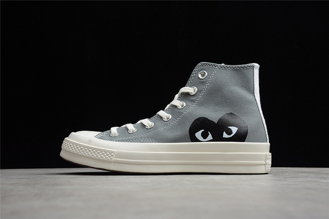 Converse [171847C]-[COMME DES GARÇONS PLAY X CHUCK TAYLOR ALL-STAR 70S HIGH STEEL GRAY/EGRET/BLACK], photo 1