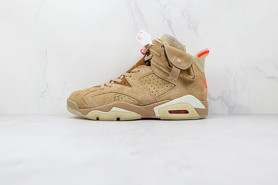 Jordan [DH0690-200]-[TRAVIS SCOTT X AIR JORDAN 6 RETRO BRITISH KHAKI/SAIL/BRIGHT CRIMSON], photo 1