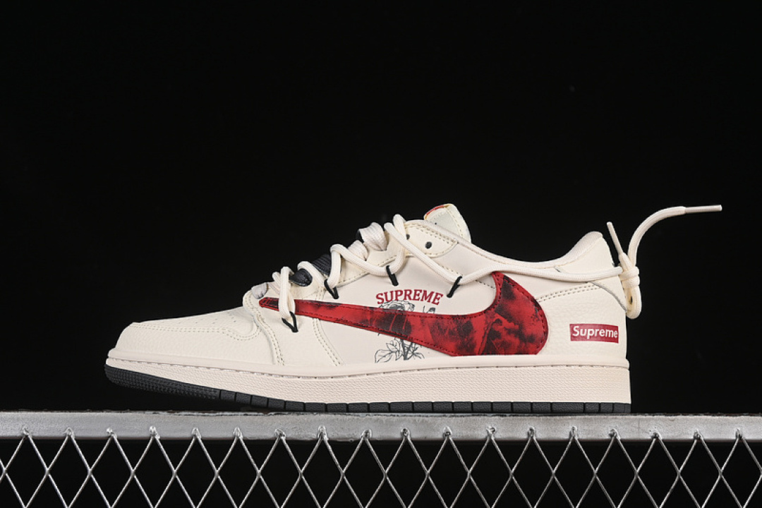 Jordan [DM6868-109]-[TRAVIS SCOTT X FRAGMENT DESIGN AIR JORDAN 1 LOW OG SP SUPREME WHITE/BLACK/RED], photo 1