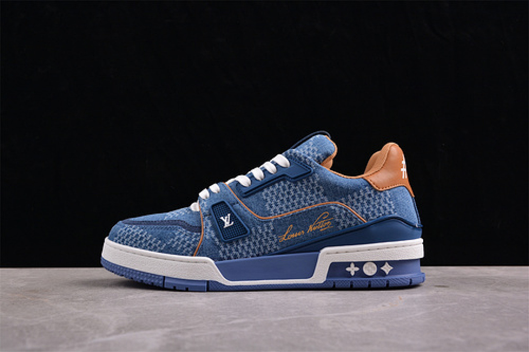 Louis Vuitton Louis Vuitton [2024TRAINER L*V TRAINER WHITE/BLUE/BROWN]-[MAN:38-45], photo 1