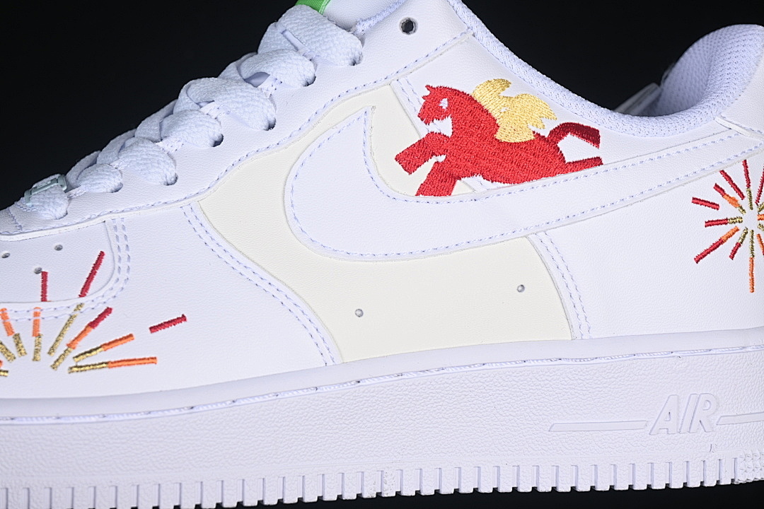 Nike [IQ1133-111]-[AIR FORCE 1 07 LOW WHITE/BEIGE/RED/GREEN]-[WOMAN:36-39]-[MAN:40-45] - Image 8