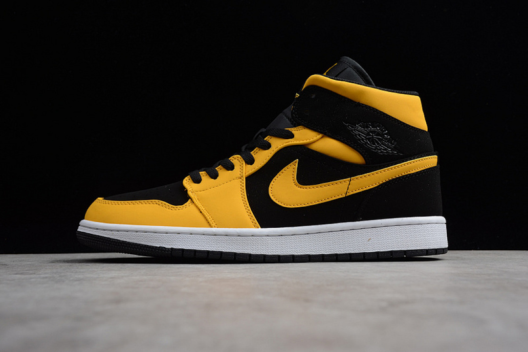 Jordan [554724-071]-[AIR JORDAN 1 MID REVERSE NEW LOVE BLACK/UNIVERSITY GOLD-WHITE]-[MAN:40-46]-[OG00156], photo 1
