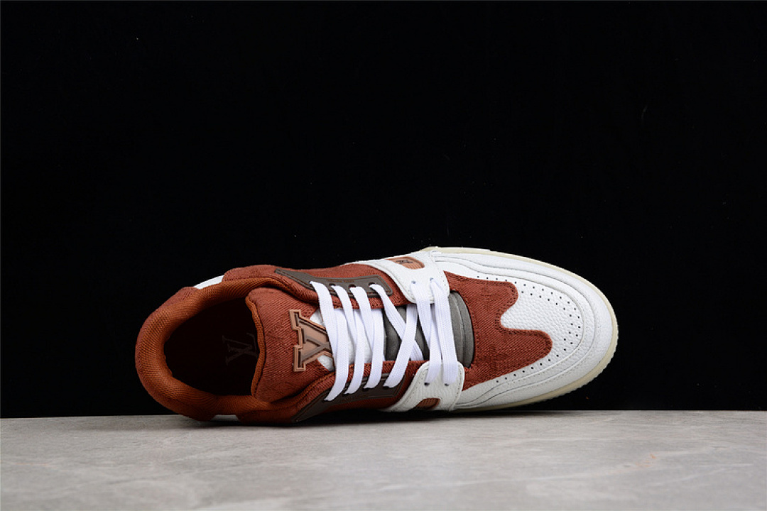 Louis Vuitton [L*V LOW TRAINER SNEAKERS WHITE/BROWN/BLACK]-[MAN:38-45] - Image 14