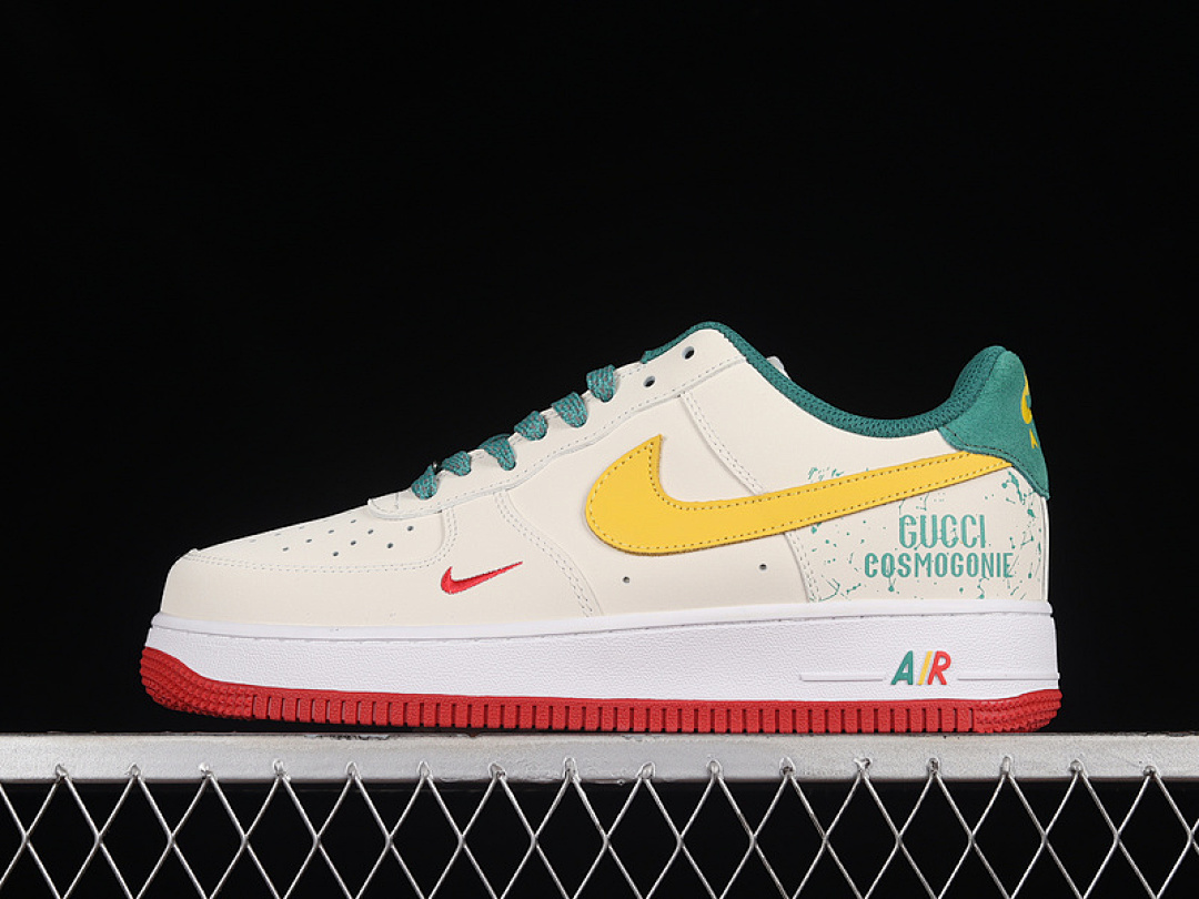 Nike Nike AIR FORCE 1 LOW 07 BEIGE/GREEN/YELLOW-RED · HX123-002, photo 1