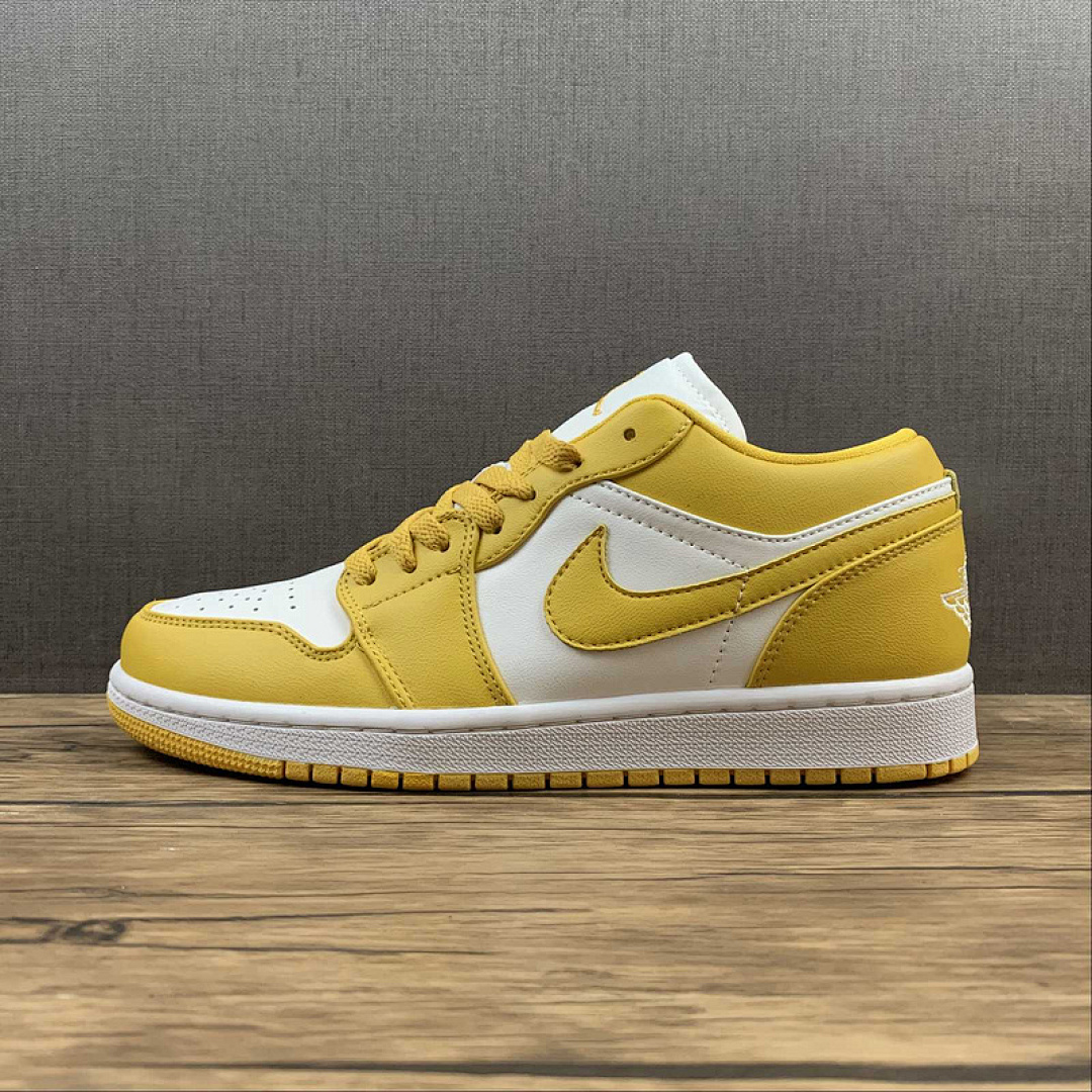 Jordan [553558-171]-[AIR JORDAN 1 LOW WHITE/WHITE/POLLEN]-[WOMAN:36-39]-[MAN:40-46], photo 1