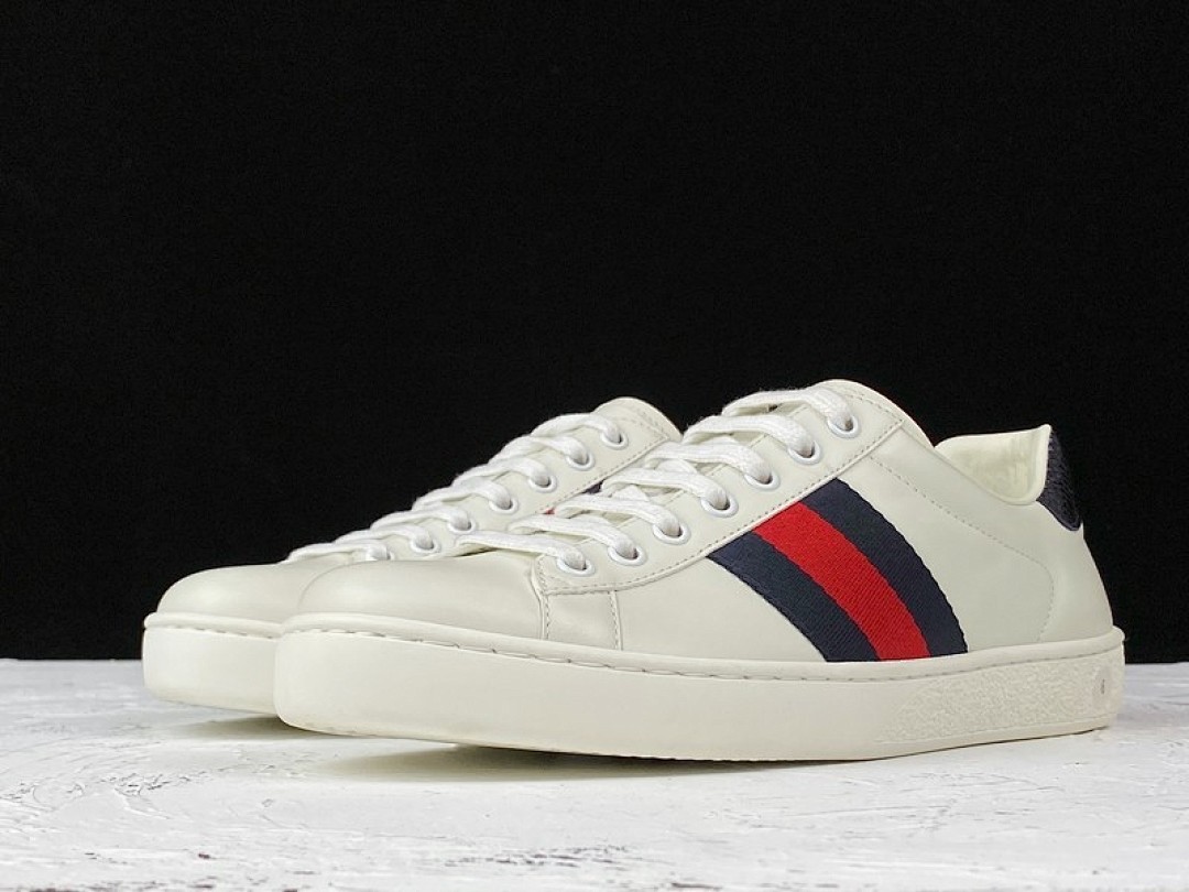 Gucci [GU*CCI ACE EMBROIDERED LOW-TOP SNEAKER WHITE/NAVY BLUE/RED]-[UNISEX:34-48] - Image 16