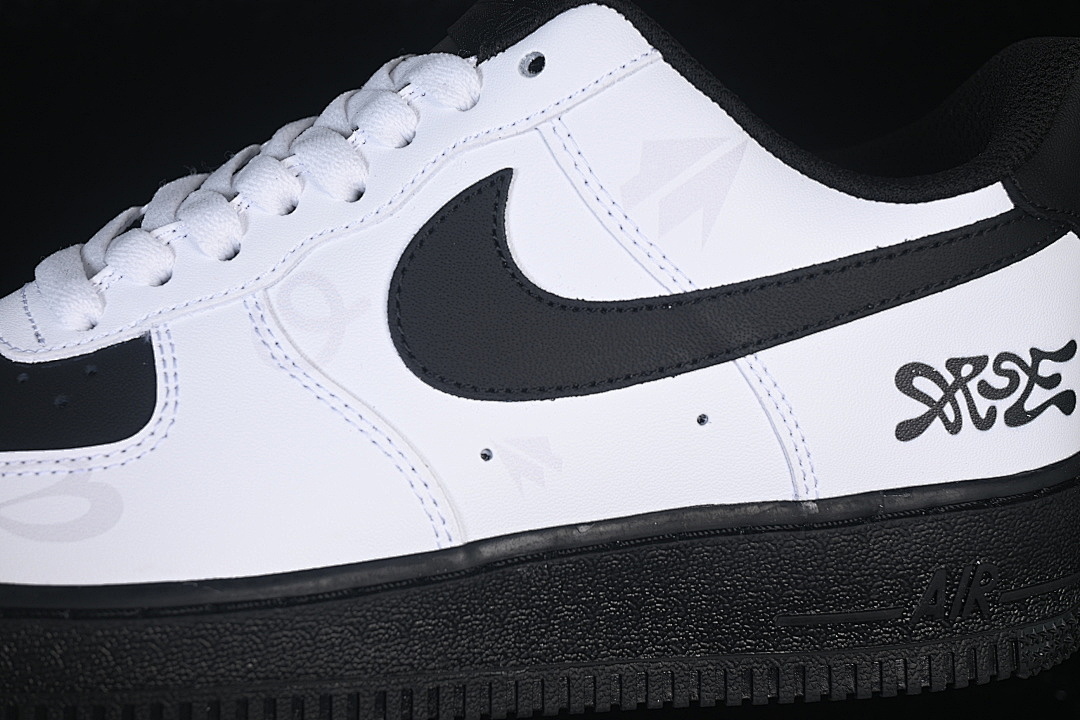 Nike [ZH0316-153]-[AIR FORCE 1 07 LOW LOW-TOP CASUAL SNEAKERS WHITE/BLACK]-[WOMAN:36-39]-[MAN:40-45] - Image 8