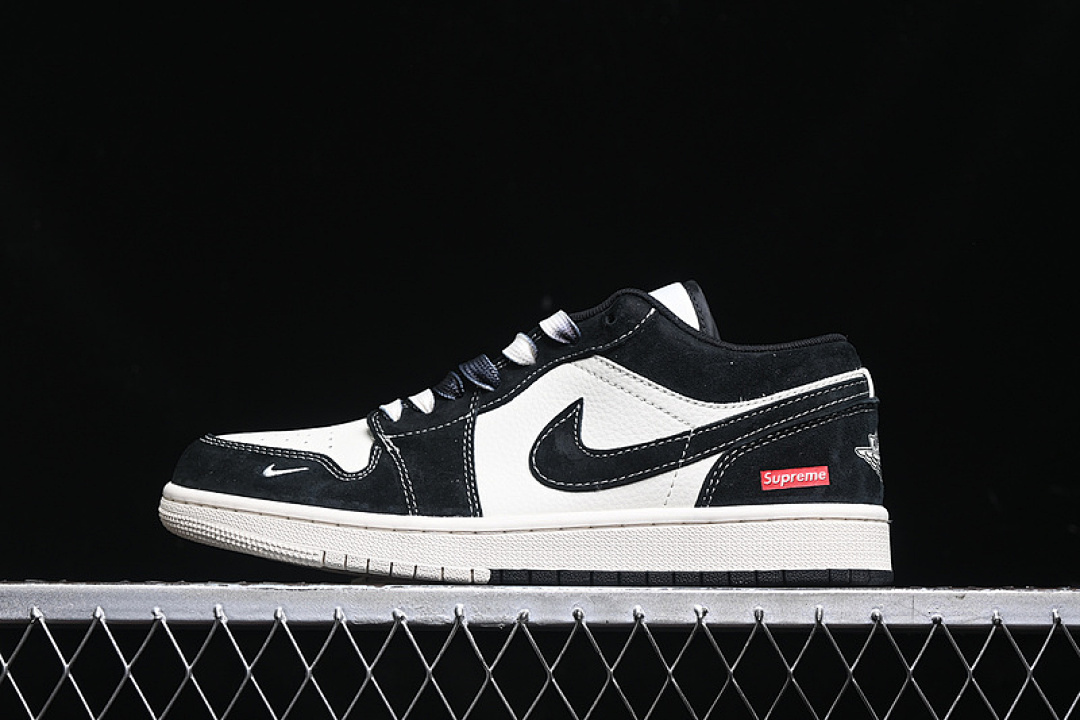 Jordan AIR Jordan 1 LOW SUPREME BLACK/WHITE · SJ9950-021, photo 1