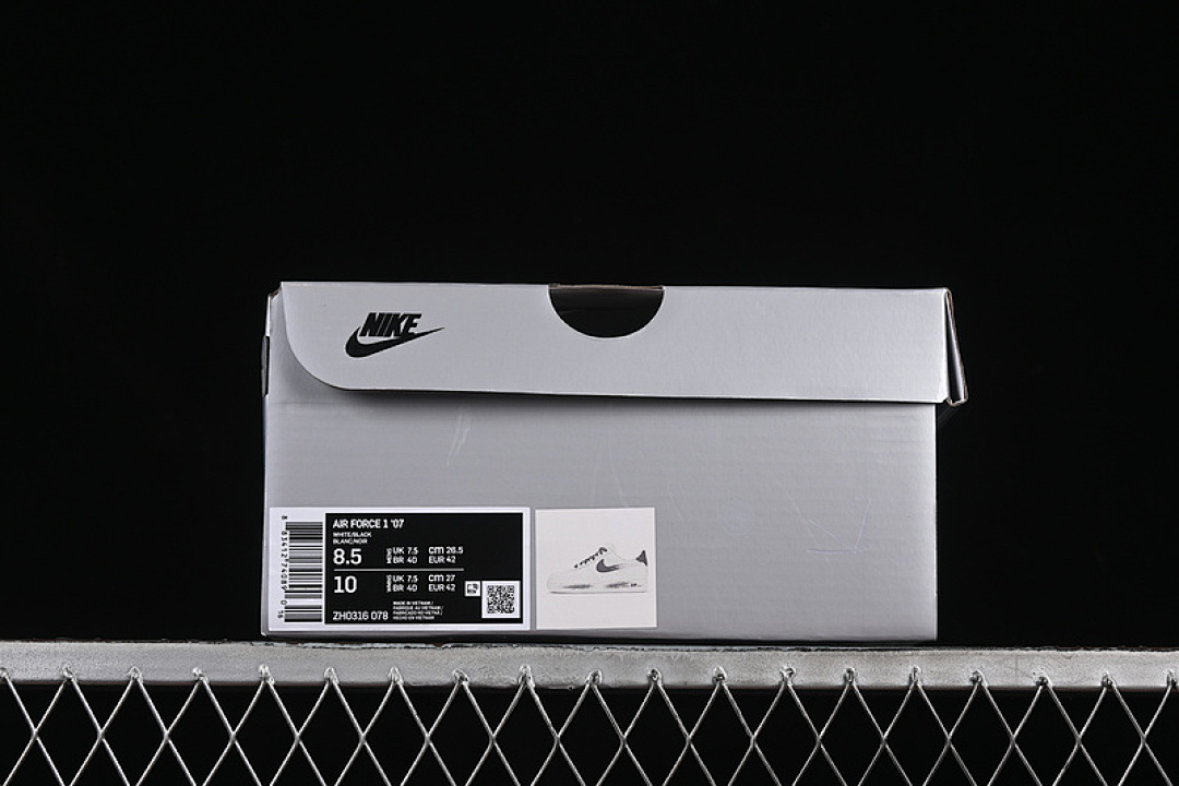 Nike [ZH0316-078]-[AIR FORCE 1 07 LOW WHITE/BLACK]-[WOMAN:36-39]-[MAN:40-45] - Image 12