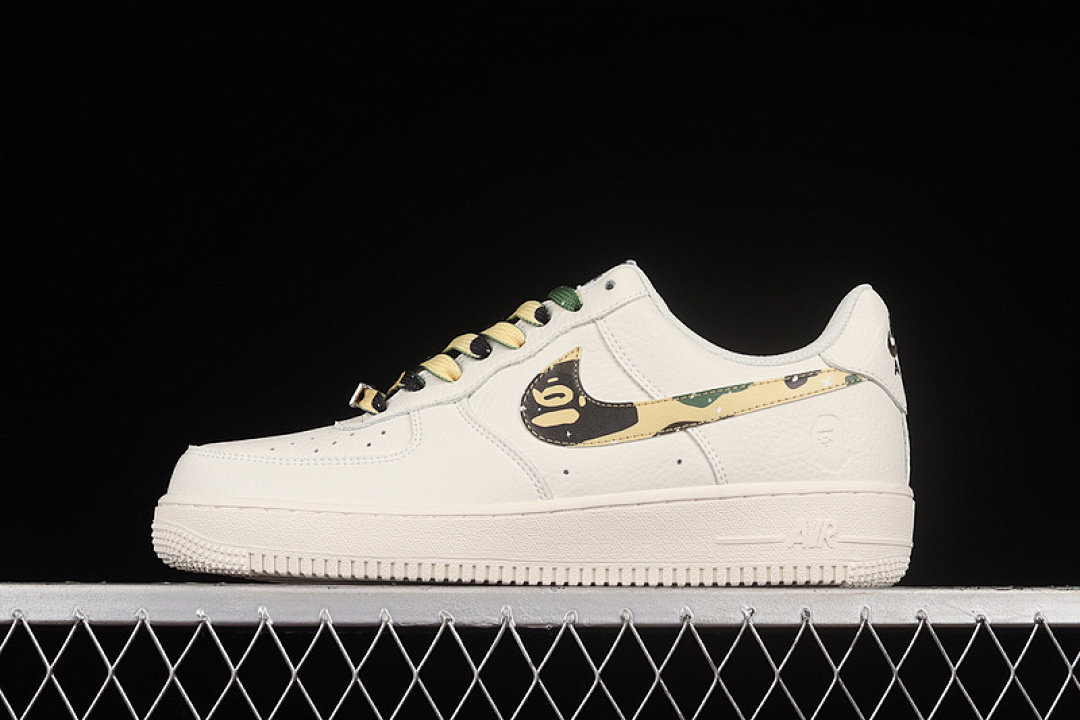 Nike Nike BAPE X AIR FORCE 1 LOW 07 BEIGE/BLACK/CAMO · AA1365-118, photo 1