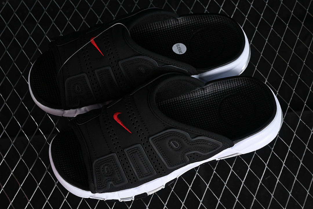 Nike [FJ2708-001]-[AIR MORE UPTEMPO SLIDE BLACK/BLACK/CLEAR/WHITE]-[WOMAN:36-39]-[MAN:40-46] - Image 8