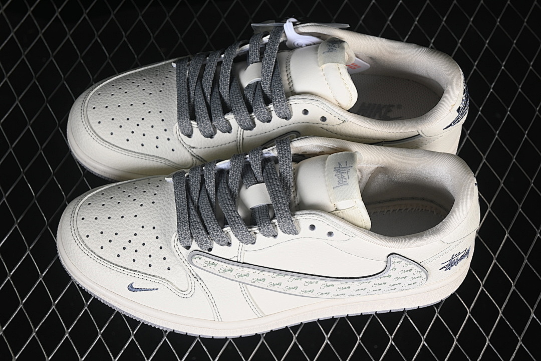 Jordan [HH7518-085]-[FRAGMENT DESIGN AIR JORDAN 1 LOW OG SP WHITE/WHITE]-[WOMAN:36-39]-[MAN:40-45] - Image 3