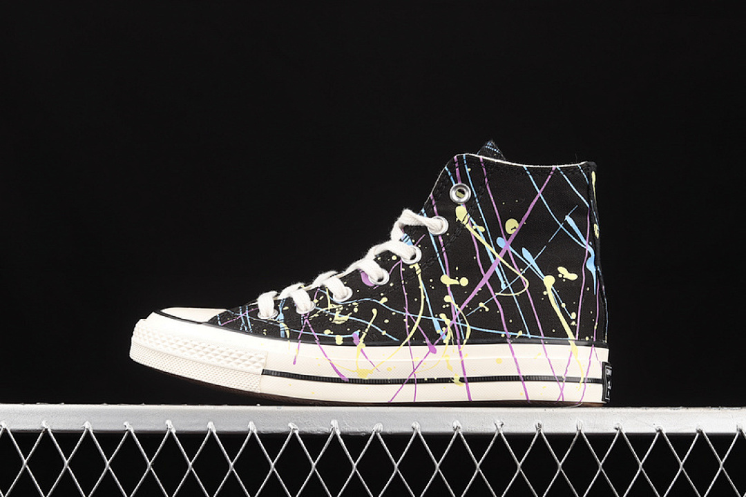Converse [170801C]-[CHUCK TAYLOR ALL-STAR 70S HIGH PAINT SPLATTER BLACK/HYPER MAGENTA/EGRET], photo 1