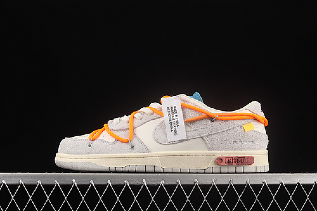 Unbranded [DJ0950-119]-[OW X SB DUNK LOW LOT 19 OF 50 SAIL/NEUTRAL GREY/ORANGE PULSE]-[UNISEX:36-45], photo 1