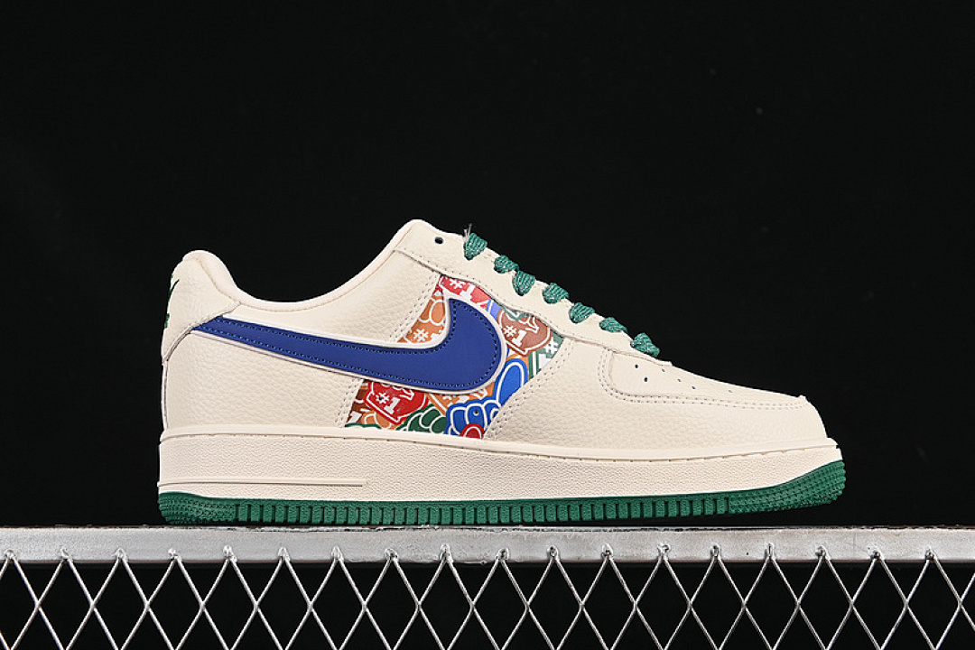 Nike [KJ1688-001]-[AIR FORCE 1 07 LOW WHITE/GREEN/BLUE]-[WOMAN:36-39]-[MAN:40-45] - Image 16