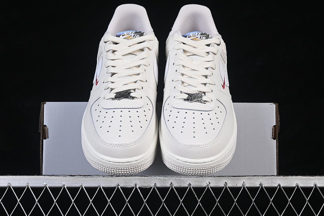 Nike [IQ1119-011]-[AIR FORCE 1 07 LOW CASUAL SNEAKERS WHITE/PURE WHITE]-[WOMAN:36-39]-[MAN:40-47.5] - Image 12