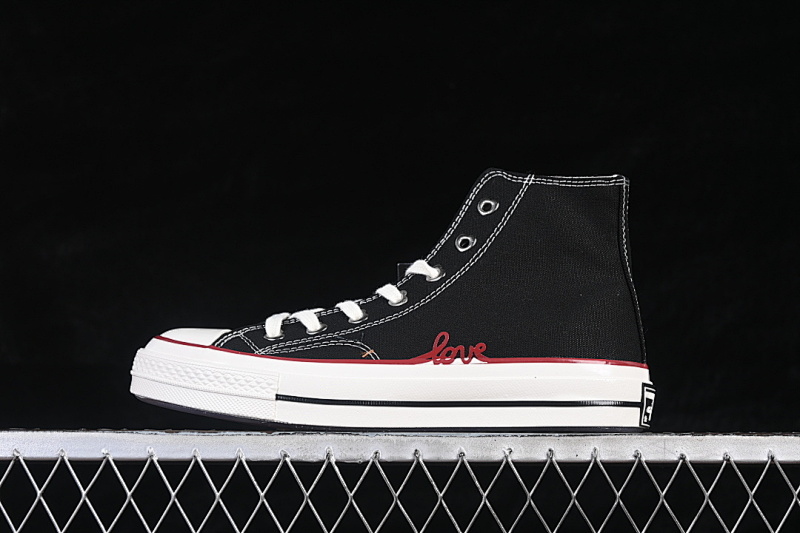 CHUCK 70 HI BLACK/EGRET/DAYS AHEAD RED · A19061C, photo 1