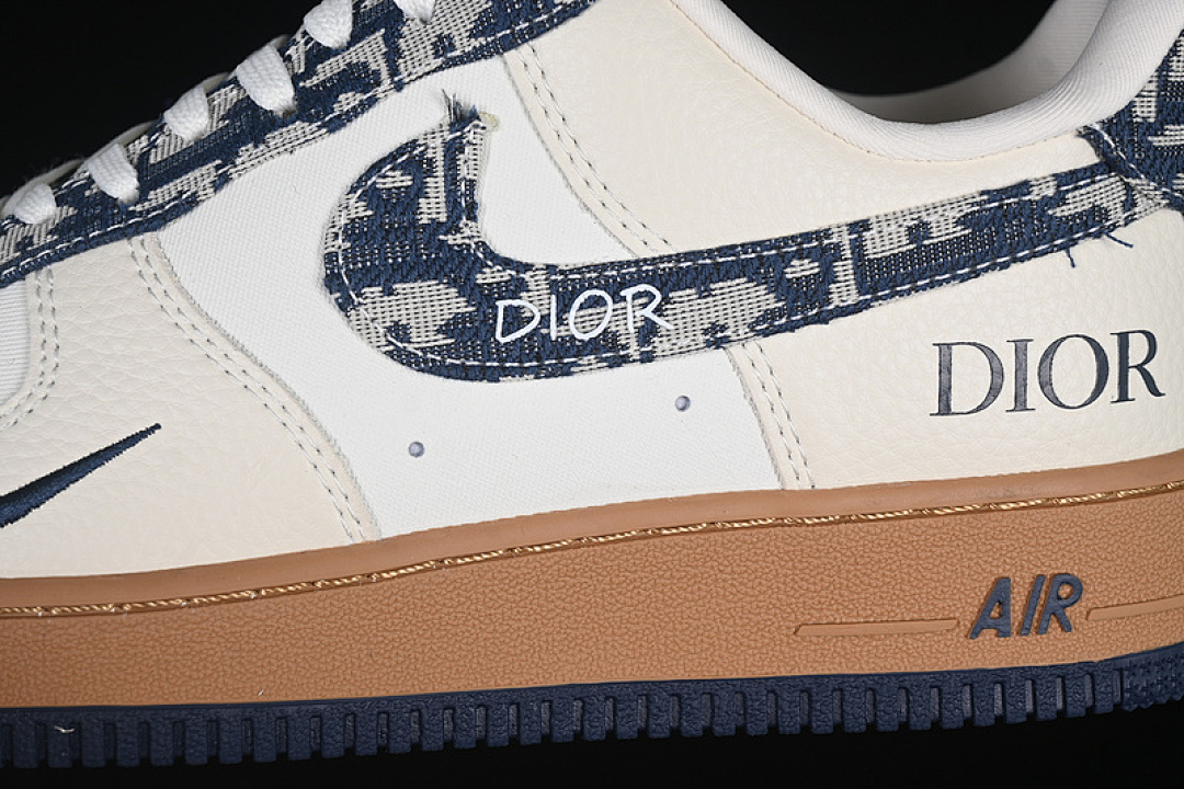 Nike [KK1988-052]-[AIR FORCE 1 07 LOW WHITE/GREY/BLUE/BROWN]-[WOMAN:36-39]-[MAN:40-45] - Image 8