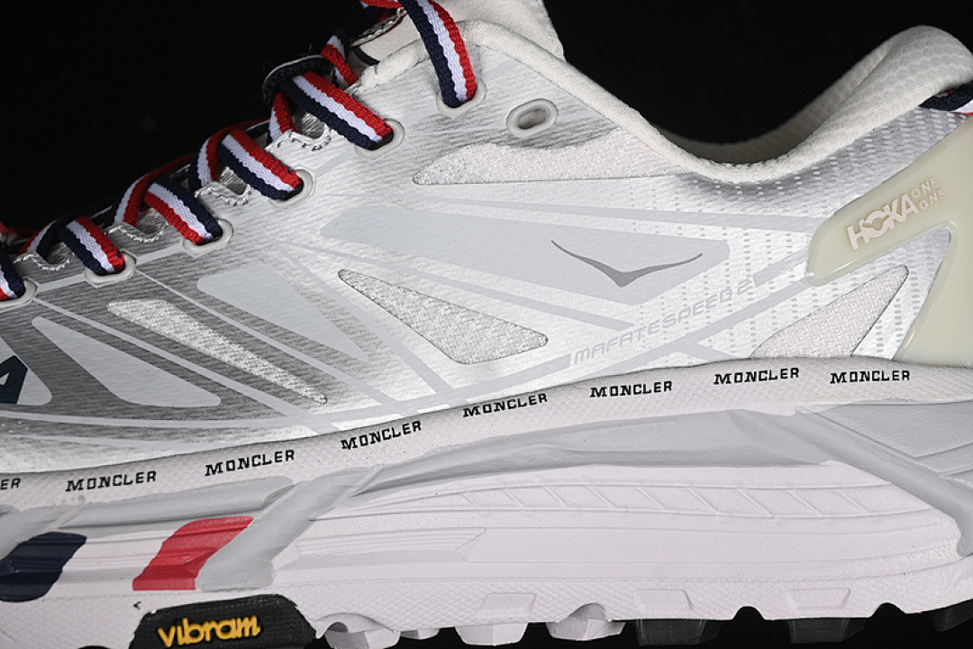 Hoka [1129992 NCHMS]-[MONCLER X HOKA MAFATE SPEED 2 WHITE/RED/BLUE/SILVER]-[WOMAN:36-39]-[MAN:40-45] - Image 8