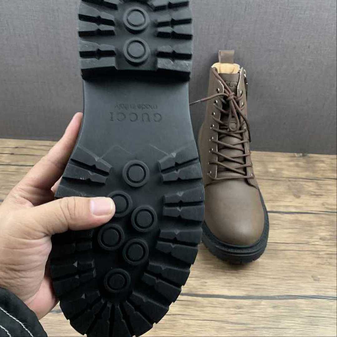 Gucci [ALE*XANDER X GU*CCI HIGH MARTIN BOOTS LIGHT BROWN/LIGHT BROWN/BLACK]-[MAN:38-44] - Image 5