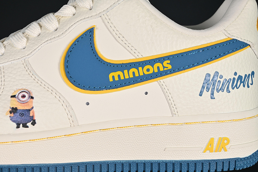 Nike [SC0601-566]-[AIR FORCE 1 07 LOW WHITE/BLUE/YELLOW]-[WOMAN:36-39]-[MAN:40-45] - Image 8