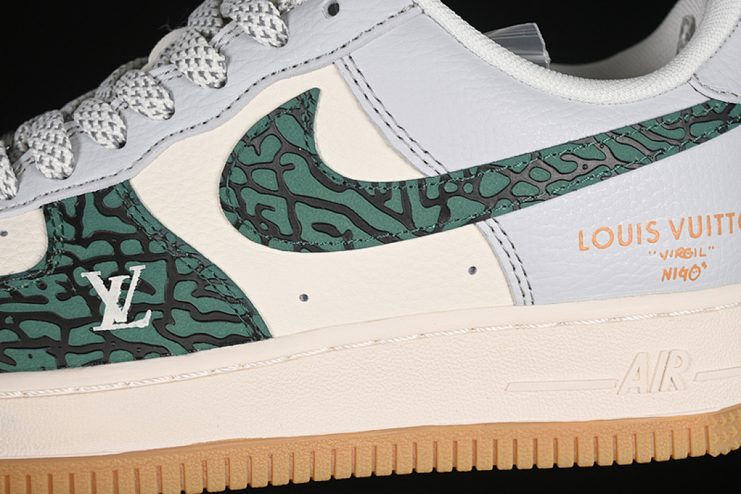 Nike [ZH2598-306]-[AIR FORCE 1 07 LOW LV WHITE/GREY/GREEN]-[WOMAN:36-39]-[MAN:40-45] - Image 8