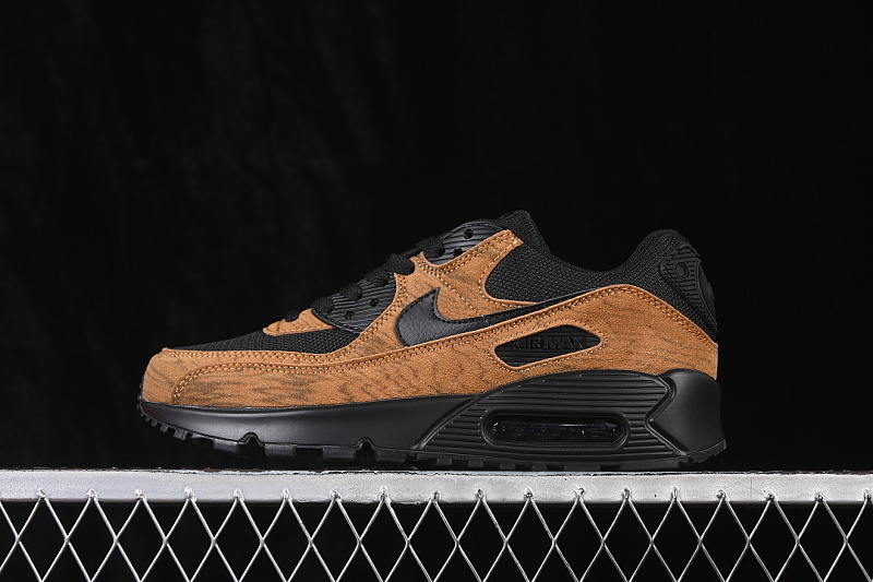 Nike AIR MAX 90 RETRO AIR CUSHIONED SHOES BROWN/BLACK · IQ0283-281, photo 1