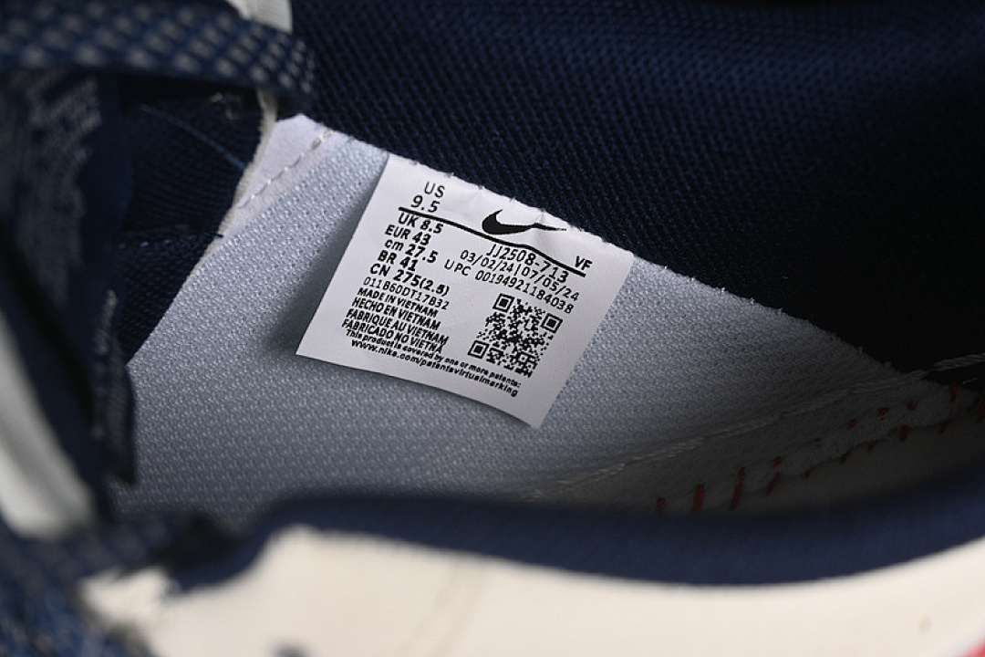 Nike [JJ2508-713]-[AIR FORCE 1 07 LOW WHITE/BLUE/RED]-[WOMAN:36-39]-[MAN:40-45] - Image 6