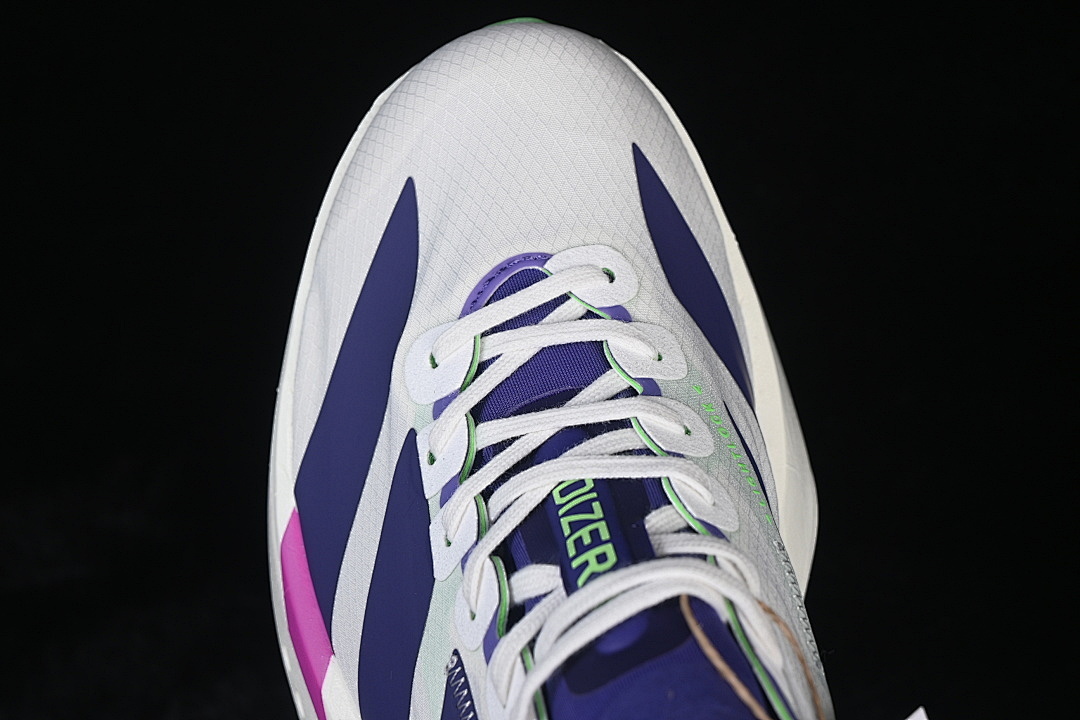 Adidas [JR1656]-[ADIZERO ADIOS PRO 4 CORE WHITE/COLLEGIATE PURPLE/LIME BURST]-[WOMAN:39]-[MAN:40-46] - Image 10