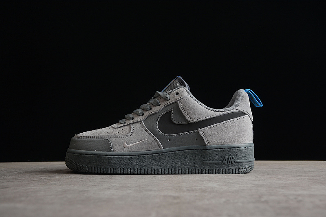 Nike [DO6709-002]-[AIR FORCE 1 LOW CUT OUT SWOOSH SMOKE GREY/BLACK/LIGHT PHOTO BLUE]-[UNISEX:36-45], photo 1