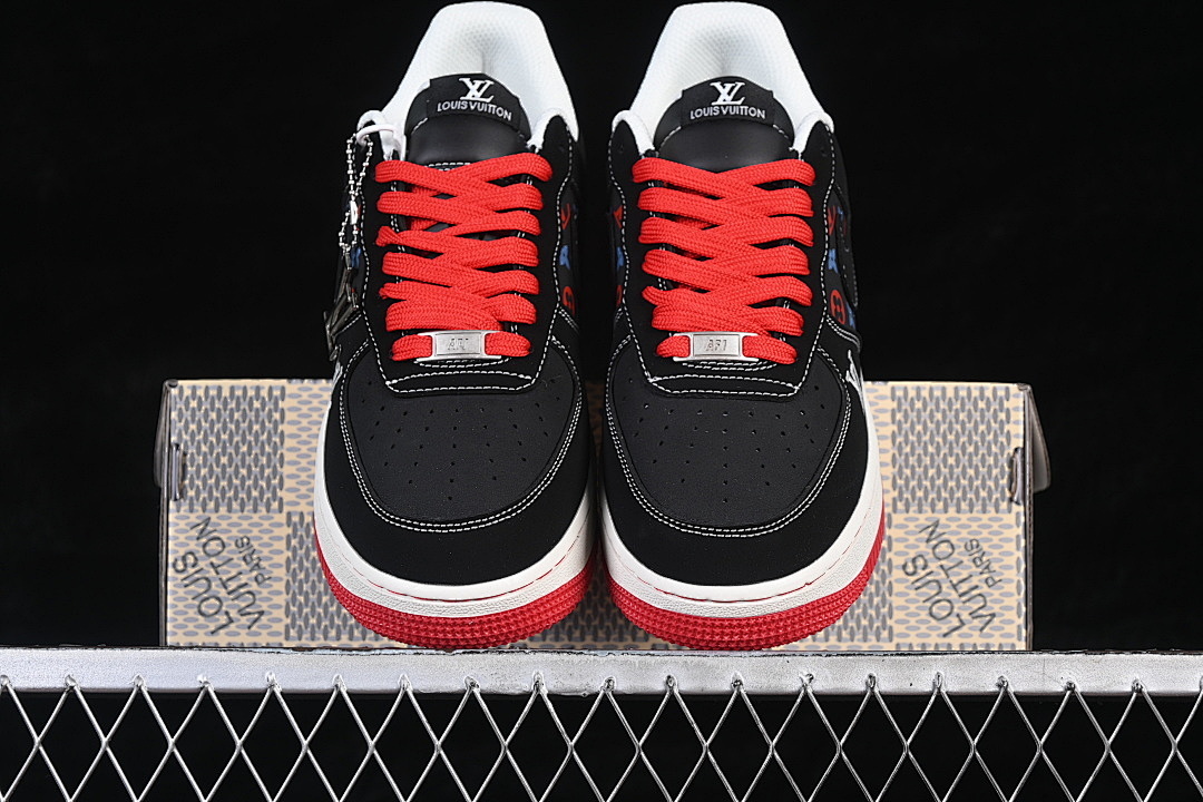 Nike [FN4932-002]-[AIR FORCE 1 07 LOW CASUAL SNEAKERS BLACK/RED/WHITE]-[WOMAN:36-39]-[MAN:40-45] - Image 12