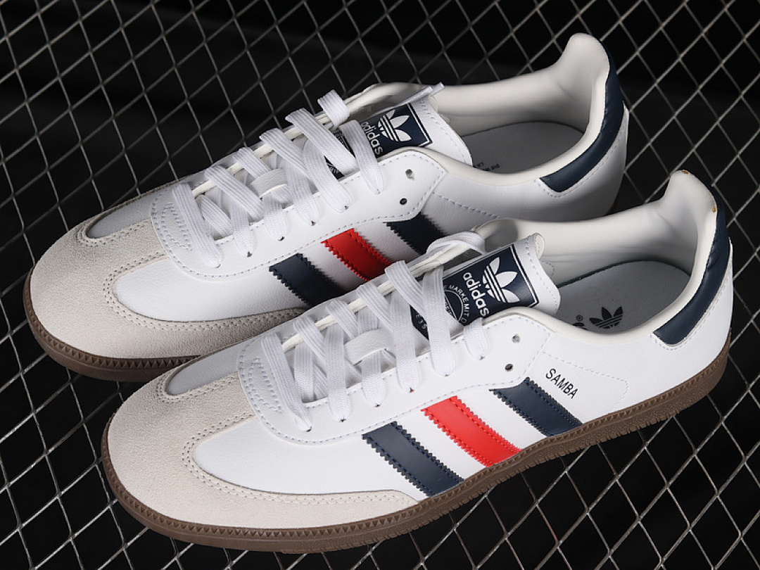 Adidas [F75247]-[SAMBA VEGAN OG SHOES CLOUD WHITE/CORE BLACK/RED]-[WOMAN:36-39]-[MAN:40-45] - Image 10