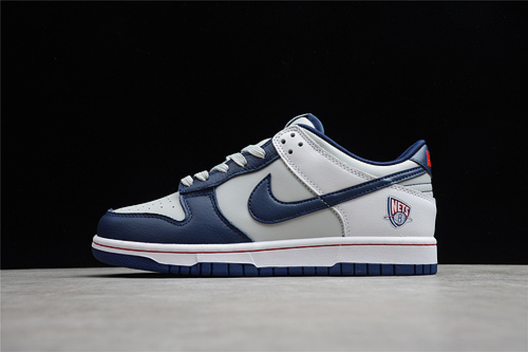 Nike NBA X SB DUNK LOW BROOKLYN NETS LIGHT GREY/NAVY BLUE/WHITE · DD3363-001, photo 1