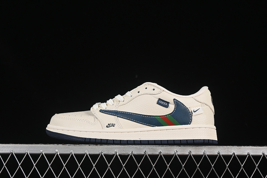 Jordan [XS2024-027]-[TRAVIS SCOTT X FRAGMENT DESIGN AIR JORDAN 1 LOW OG SP WHITE/GREEN/RED]-[36-45], photo 1