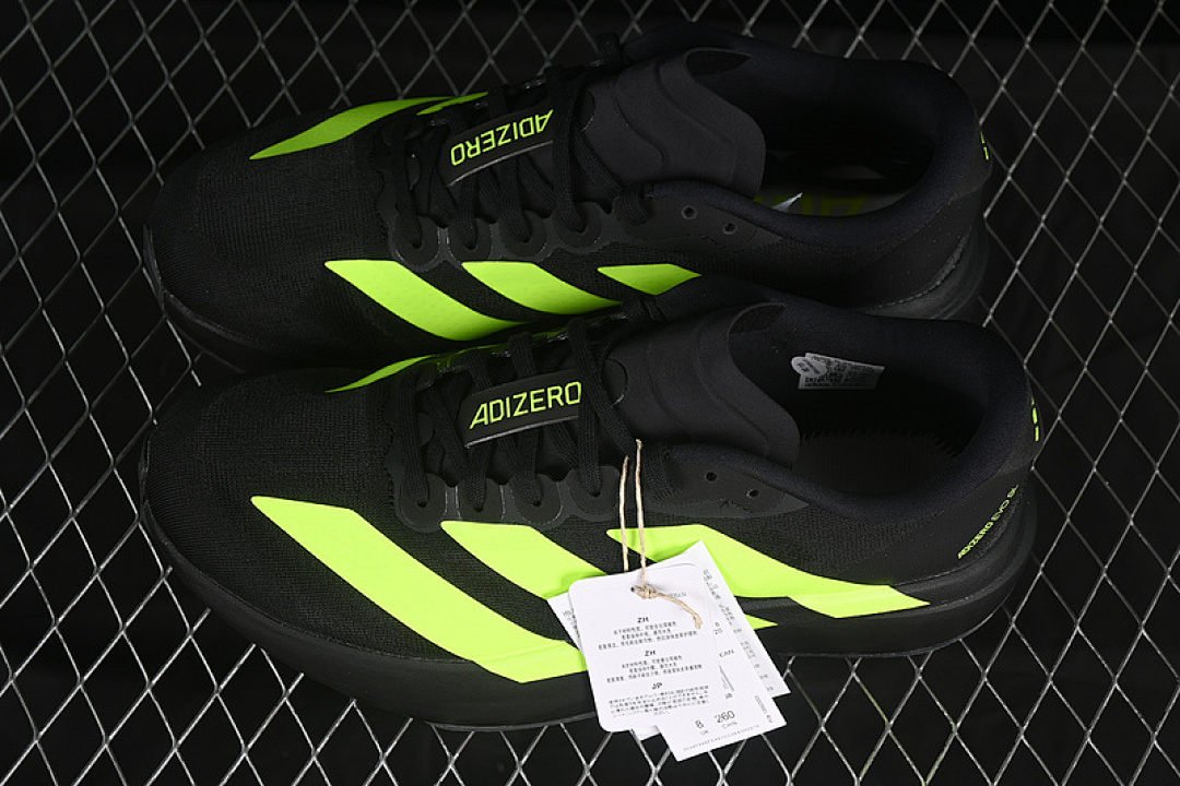 Adidas [ JR3420]-[ADIZERO EVO SL CORE BLACK/LUCID LEMON/IRON METALLIC]-[WOMAN:36-39]-[MAN:40-45] - Image 11