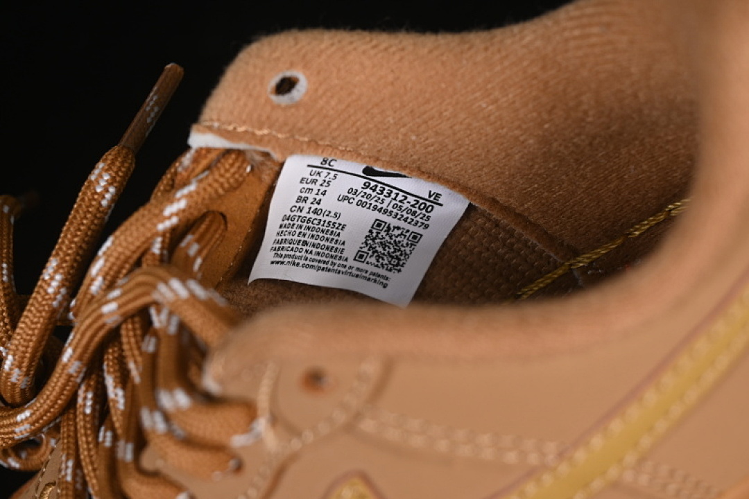 Nike [943312-200]-[AIR FORCE 1 07 CHILDREN'S SHOES OF VARIOUS SIZES KHAKI/BROWN]-[WOMAN:22-37.5] - Image 5