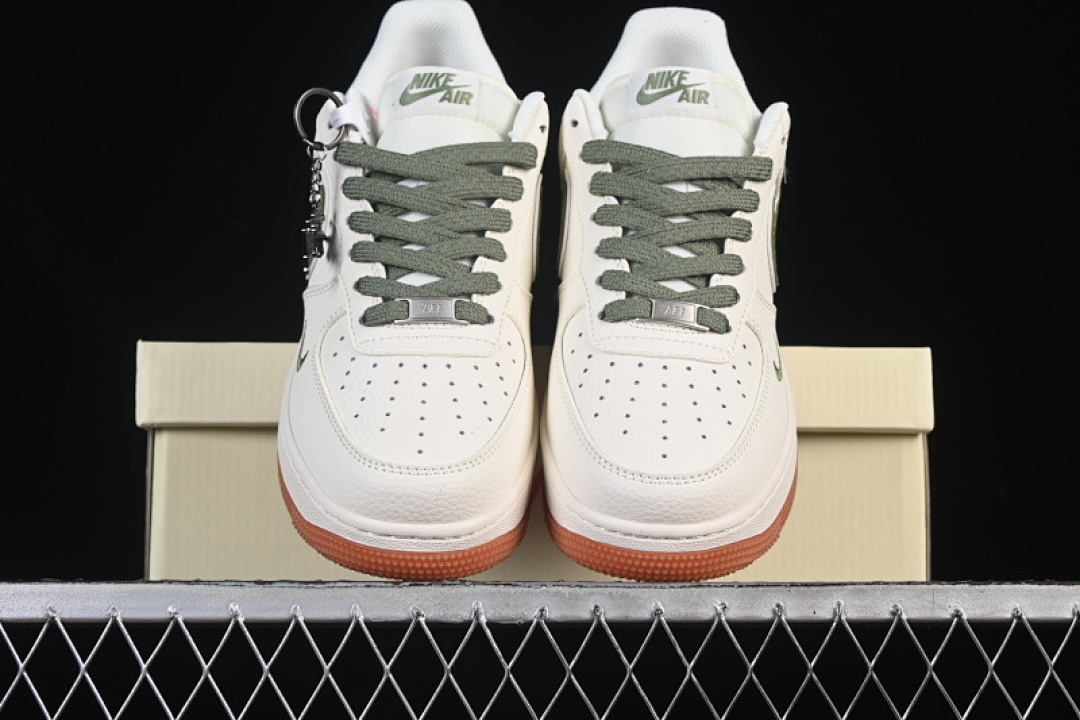 Nike [XX3168-127]-[AIR FORCE 1 07 LOW CASUAL SNEAKERS GREEN/WHITE/ORANGE]-[WOMAN:36-39]-[MAN:40-45] - Image 12