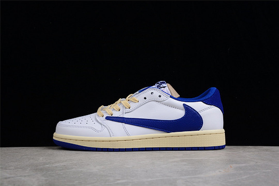 Jordan [DM9868-218]-[TRAVIS SCOTT X AIR JORDAN 1 LOW SAIL/WHITE/ROYAL BLUE]-[UNSIEX:36-47.5], photo 1