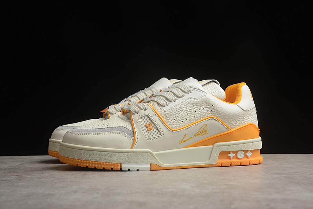 Louis Vuitton [2022TRAINER L*V LOUIS VUITTON TRAINER WHITE/ORANGE]-[WOMAN:35-39]-[MAN:40-45] - Image 14