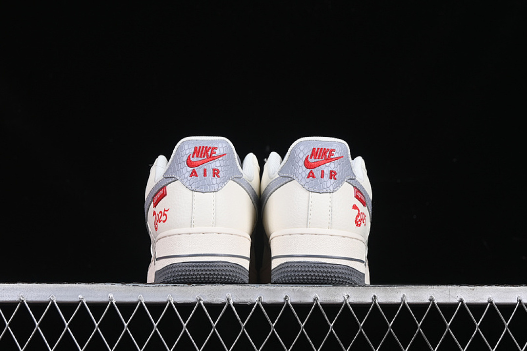 Nike [XS1958-503]-[AIR FORCE 1 07 LOW SUP WHITE/GREY/RED/SILVER]-[WOMAN:36-39]-[MAN:40-45] - Image 15