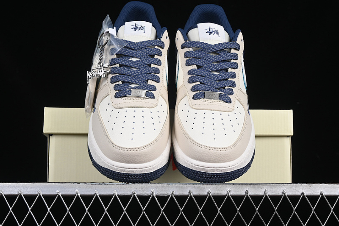 Nike [DM6688-055]-[AIR FORCE 1 07 LOW WHITE/GREY/BLUE]-[WOMAN:36-39]-[MAN:40-45] - Image 13