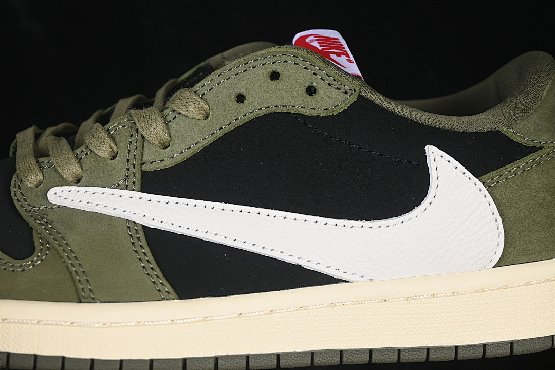 Jordan [DM7866-002]-[JORDAN 1 RETRO LOW OG SP BLACK/OLIVE-MUSLIN]-[WOMAN:36-39]-[MAN:40-48.5] - Image 8