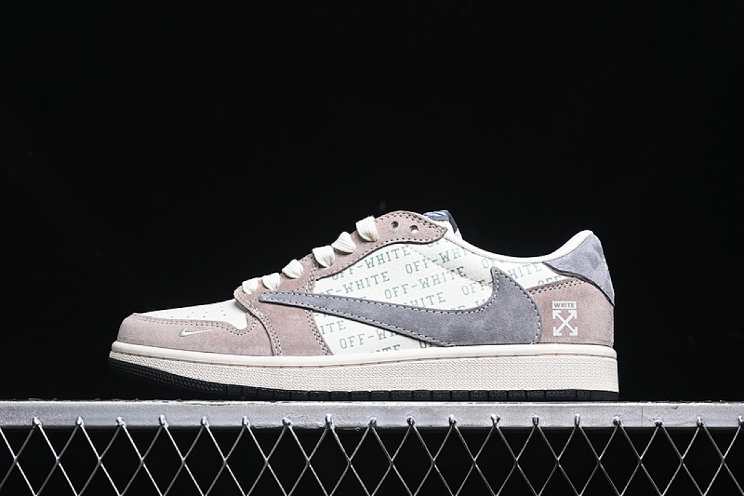 Jordan [SJ2068-109]-[TRAVIS SCOTT X FRAGMENT DESIGN AIR JORDAN 1 LOW OG SP WHITE/GREY]-[36-45], photo 1