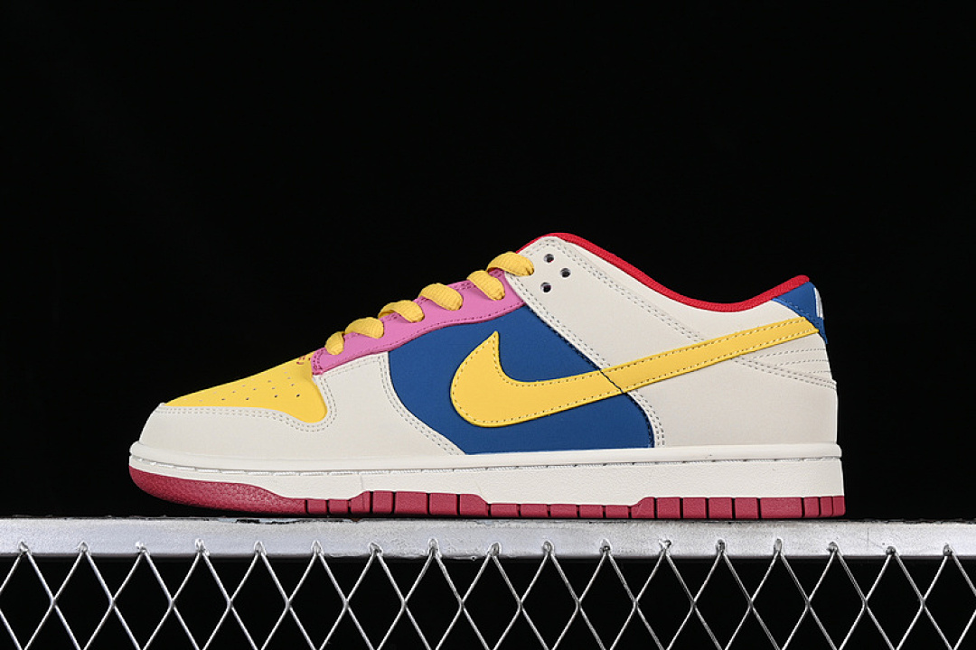Nike SB DUNK LOW WHITE/BLUE/YELLOW/PINK · GP1255-026, photo 1
