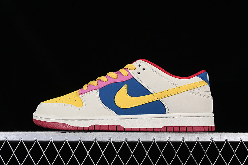 Nike SB DUNK LOW WHITE/BLUE/YELLOW/PINK · GP1255-026, photo 1