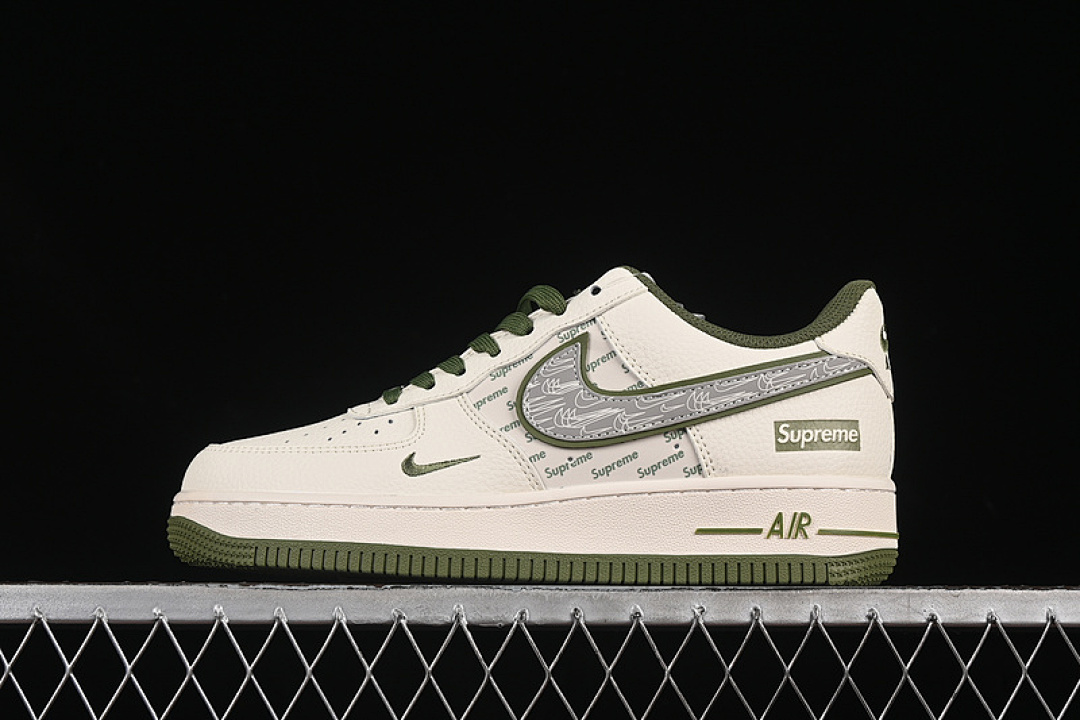 Nike [XX3168-148]-[AIR FORCE 1 07 LOW SUPREME WHITE/GREEN]-[WOMAN:36-39]-[MAN:40-45] - Image 2